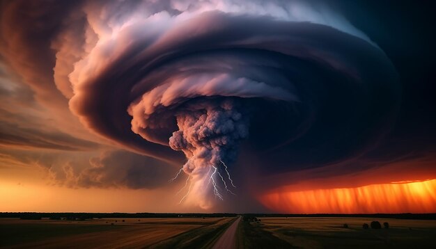 Photo le vortex de la tempête