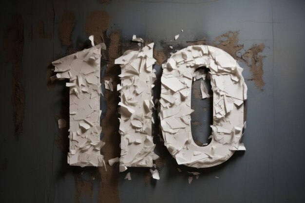 Photo un voyage de 100 jours sous le papier déchiré et déchiré