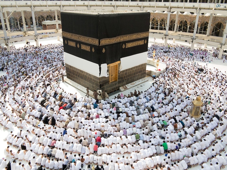 Photo voyage au hajj à la mecque sainte photo de haute qualité photo de haute qualité