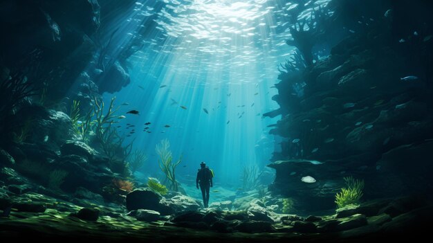 Voyage dans le désert submergé Une aventure semi-sous-marine ambiante