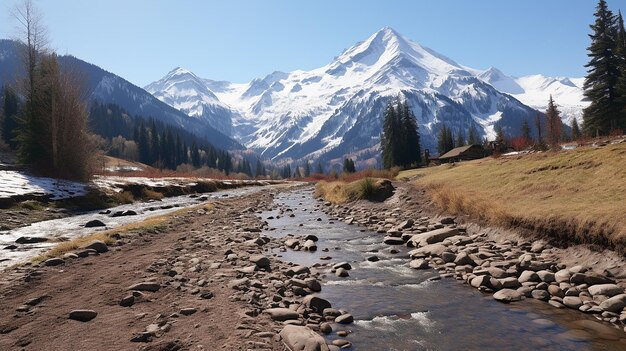 Photo un voyage dans le paysage majestueux