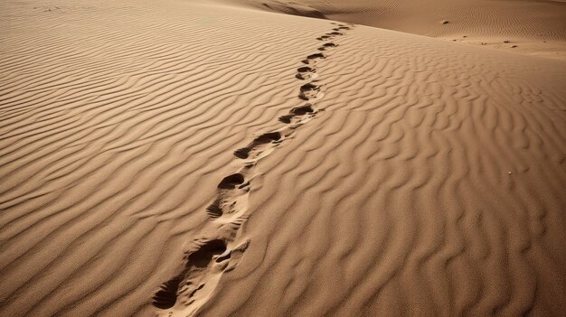 Voyage dans le sable sombre du désert