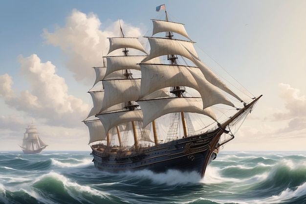 Un voyage dans le temps Une aventure maritime vintage