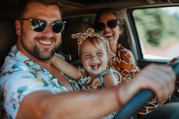 Voyage en famille En famille, en voiture, en vacances d'été