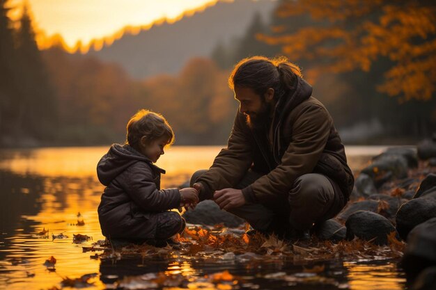 Voyage de pêche papa et fils