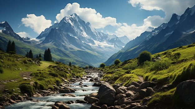 Voyage près d'une montagne