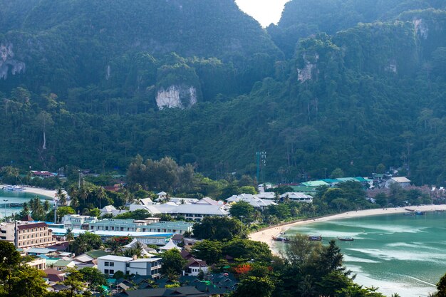 Voyage vacances fond île tropicale