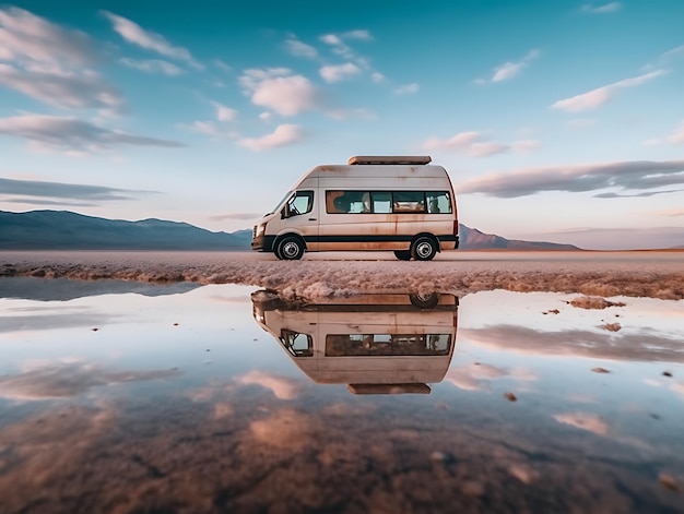 Voyager en voiture Le concept de vie en van Ai Generative