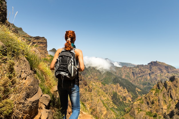 Voyageur dans les montagnes