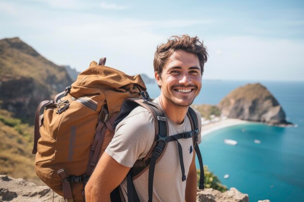 Un voyageur profitant du lieu