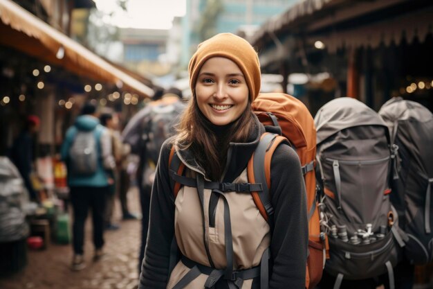 Un voyageur profitant du lieu