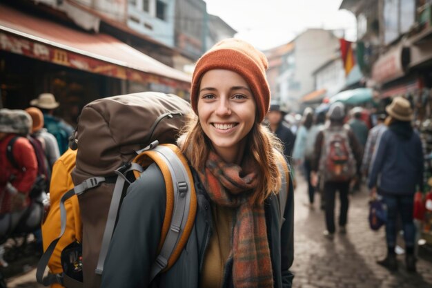 Un voyageur profitant du lieu