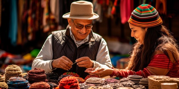 les voyageurs achètent des souvenirs durables comme des objets artisanaux génératifs d'IA