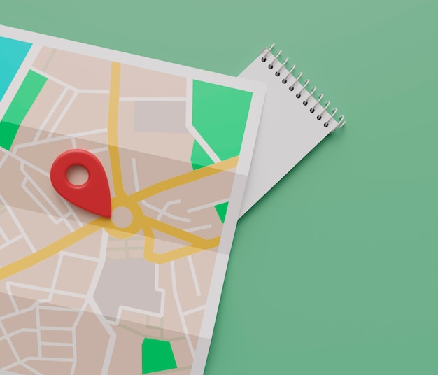 vue 3d de la carte