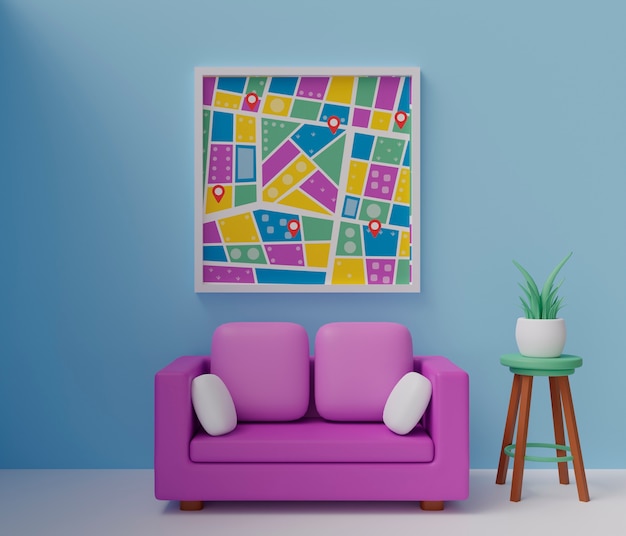 Vue 3D de la carte