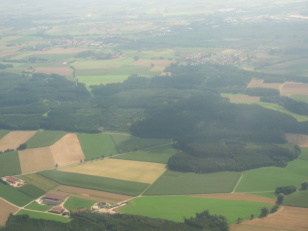 Vue aérienne de l'Allemagne