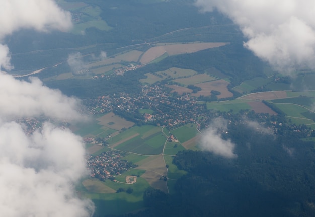 Vue aérienne de l'Allemagne