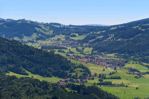 Vue aérienne d'Allgaeu