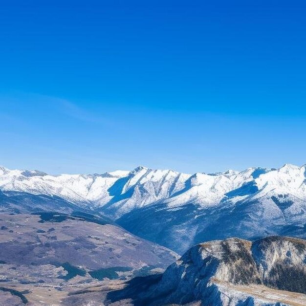 Photo vue aérienne des alpes dinariques à gusinje