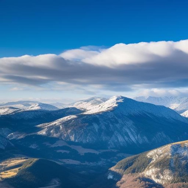 Photo vue aérienne des alpes dinariques à gusinje