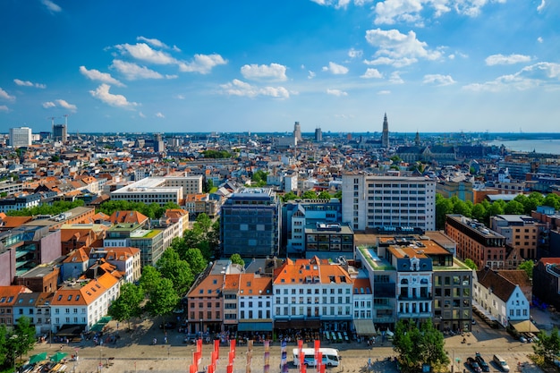 Vue aérienne d'Anvers