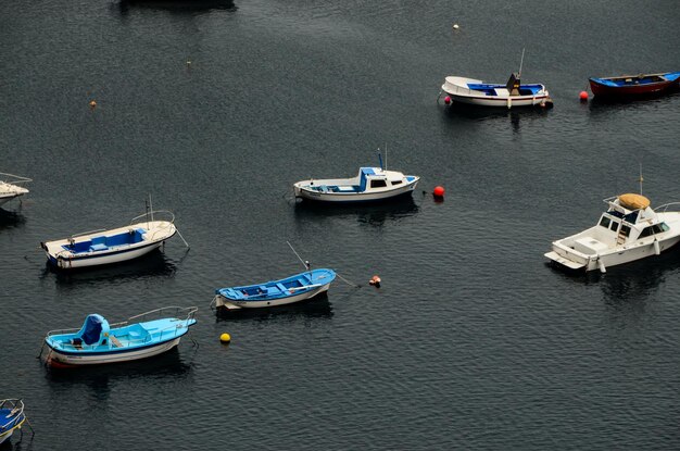 Vue aérienne des bateaux