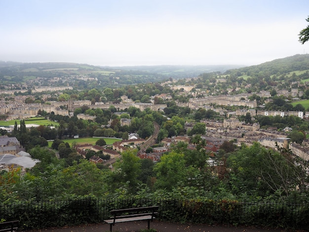 Vue aérienne de Bath