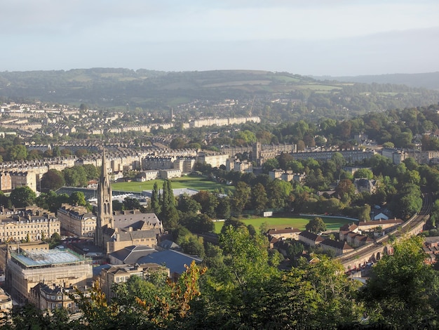 Vue aérienne de Bath