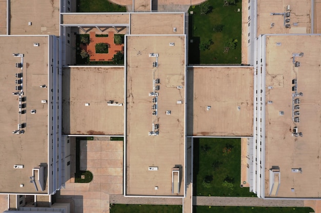 Vue aérienne des bâtiments de la ville