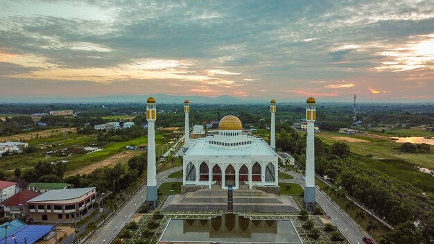 Vue aérienne belle mosquée