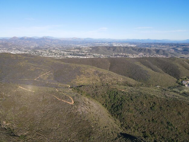 Vue aérienne de Black Mountain à Carmel Valley, San Diego, Californie, USA.