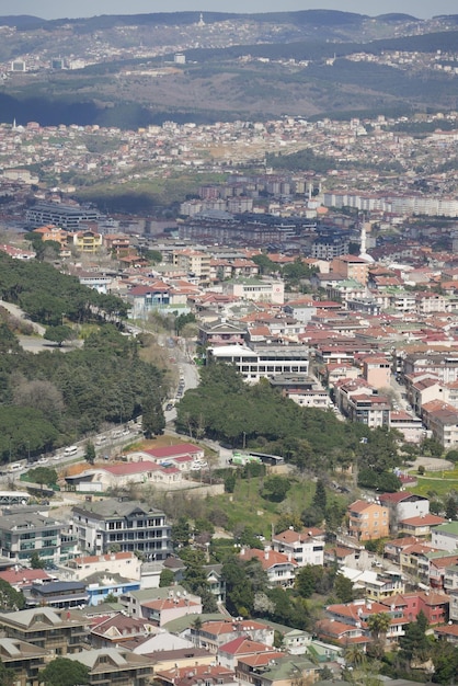 Vue aérienne des blocs de construction urbains du côté asiatique d'Istanbul