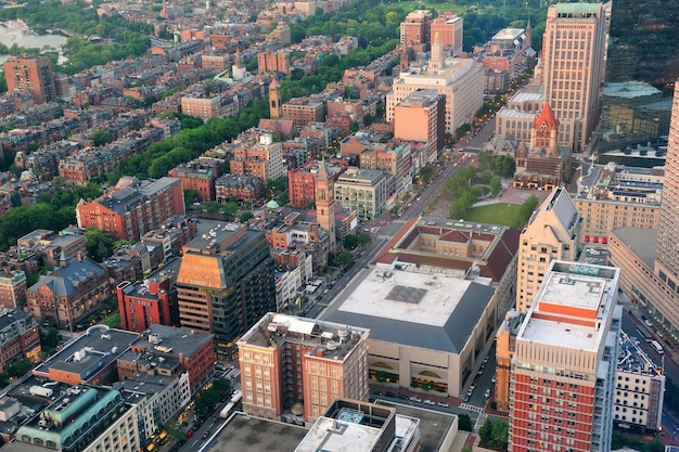 Vue aérienne de Boston