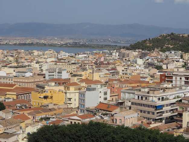 Vue aérienne de Cagliari