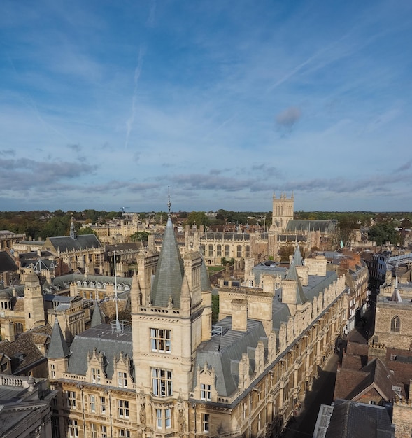 Vue aérienne de Cambridge