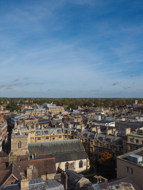 Vue aérienne de Cambridge