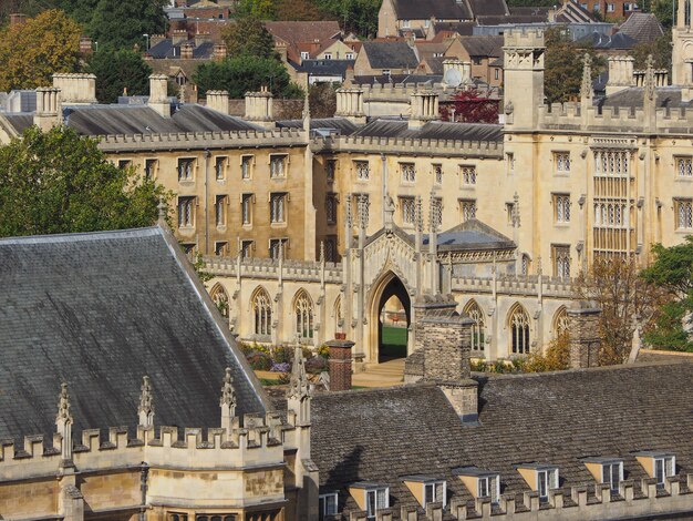 Vue aérienne de Cambridge