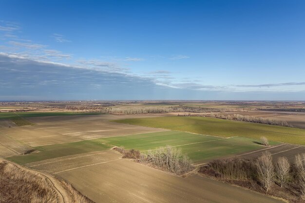 Vue aérienne Campagne, paysage agricole.