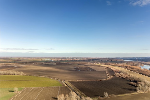 Vue aérienne Campagne, paysage agricole.