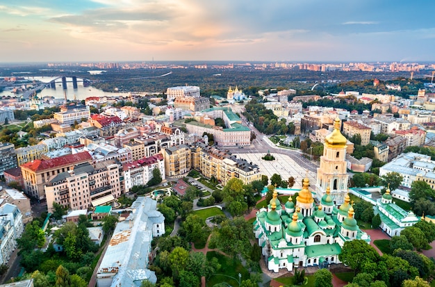 Vue Aérienne De La Cathédrale Sainte-sophie à Kiev, Ukraine