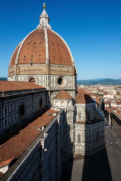 Vue aérienne de la cathédrale Santa Maria del Fiore à Florence, Italie