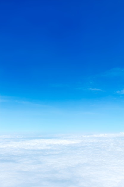 Vue aérienne, de, ciel bleu, et, nuage vue de dessus, depuis, avion, fenêtre, nature, fond