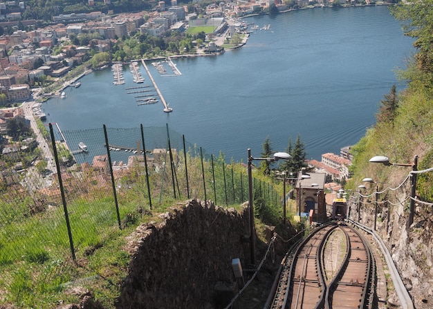 Vue aérienne de Côme