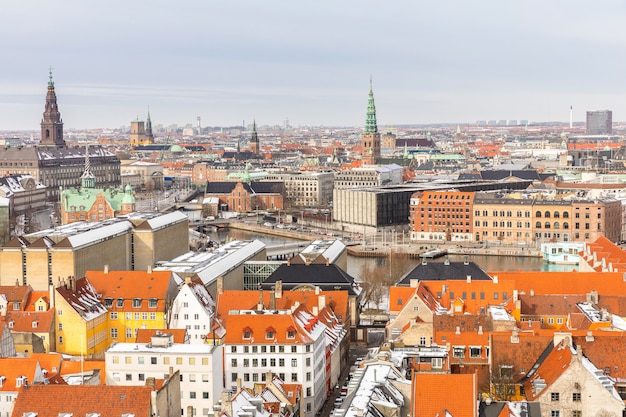 Vue aérienne de Copenhague