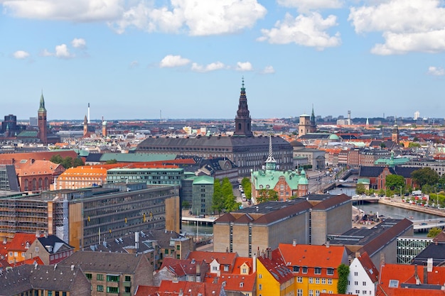 Vue aérienne de Copenhague