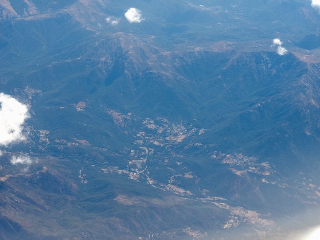 Vue aérienne de la Corse