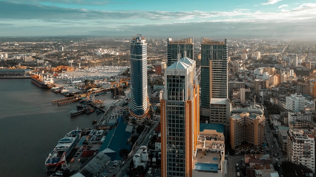 Vue aérienne de Dar es Salaam, Tanzanie