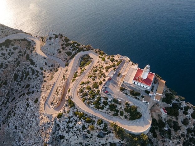 Vue aérienne du Cap Formentor Majorque