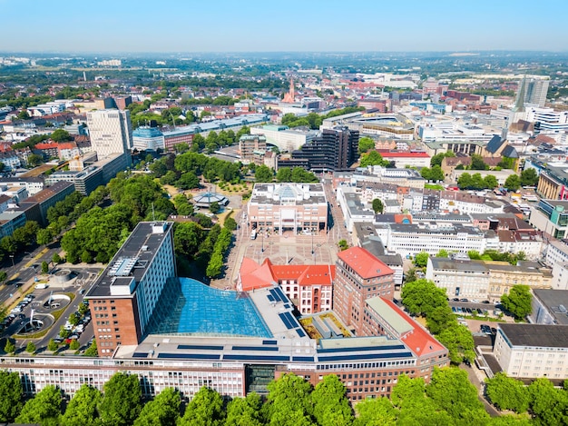 Vue aérienne du centre-ville de Dortmund