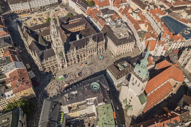 Vue aérienne du centre-ville de Munich